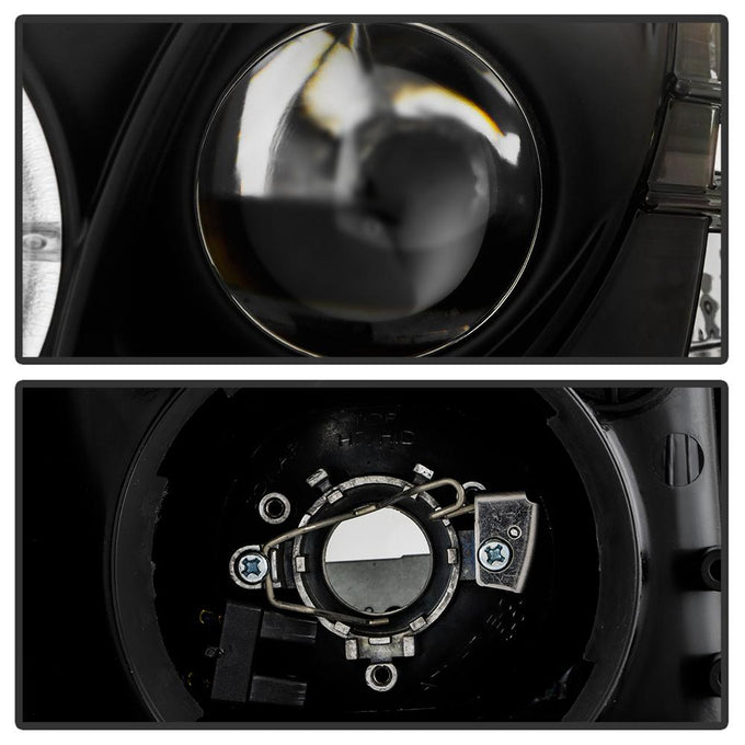 LED Halo Black DRL Projector Headlights <br>11-14 Chevrolet Cruze