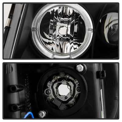 LED Halo Black DRL Projector Headlights <br>11-14 Chevrolet Cruze