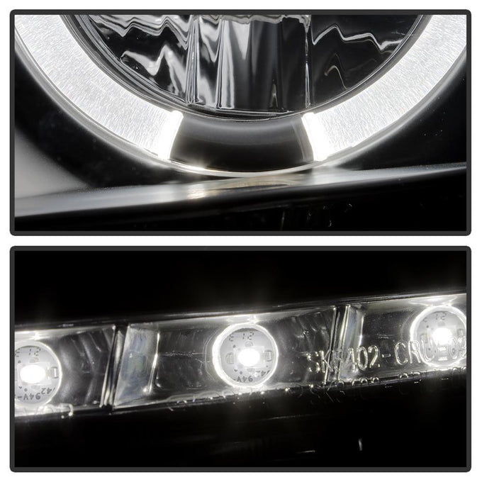 LED Halo Black DRL Projector Headlights <br>11-14 Chevrolet Cruze