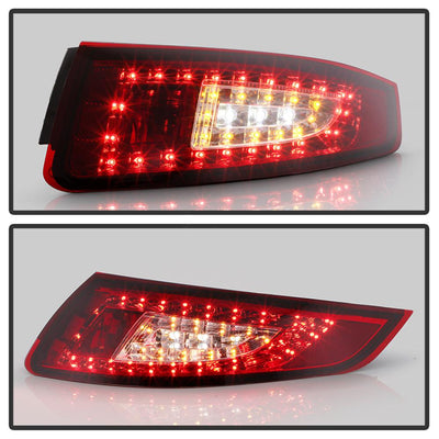 Red Clear LED Tail Lights <br>05-08 Porsche 911