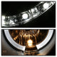 LED Halo Black DRL Projector Headlights <br>03-05 Mercedes-Benz CLK-Series