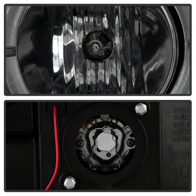 LED Halo Smoke DRL Projector Headlights <br>02-03 Cadillac Escalade Escalade EXT 03 Cadillac Escalade ESV