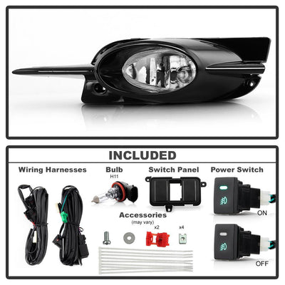 Clear OEM Fog Lights W/Switch <br>09-11 Honda Civic