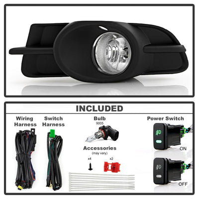 Clear OEM Fog Lights w/Switch <br>09-12 Mitsubishi Galant