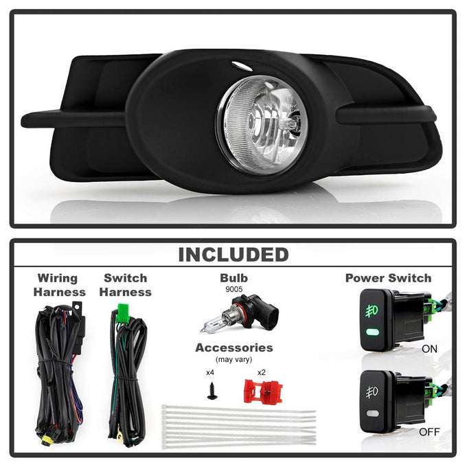 Clear OEM Fog Lights w/Switch <br>09-12 Mitsubishi Galant