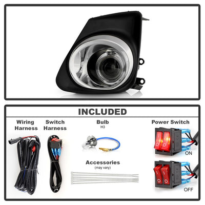 Clear Halo Projector Fog Lights w/Switch <br>11-13 Toyota Corolla
