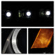 LED Halo Black DRL Projector Headlights <br>08-17 Mitsubishi Lancer