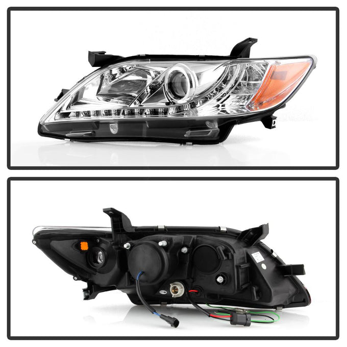 DRL Chrome Projector Headlights <br>07-09 Toyota Camry