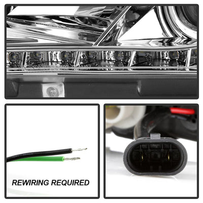 DRL Chrome Projector Headlights <br>07-09 Toyota Camry