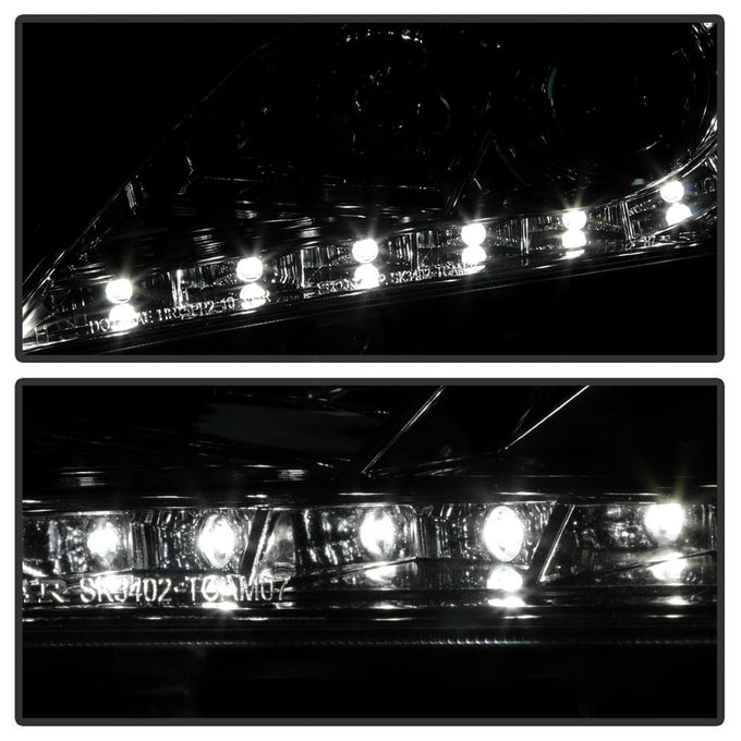DRL Chrome Projector Headlights <br>07-09 Toyota Camry
