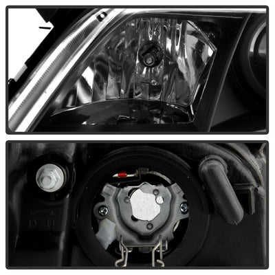 DRL Black Projector Headlights <br>07-09 Toyota Camry