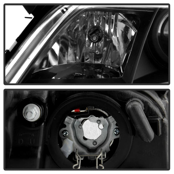 DRL Black Projector Headlights <br>07-09 Toyota Camry