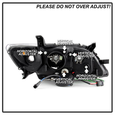 DRL Black Projector Headlights <br>07-09 Toyota Camry