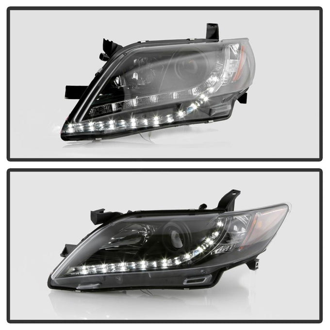 DRL Black Projector Headlights <br>07-09 Toyota Camry