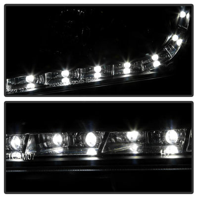 DRL Black Projector Headlights <br>07-09 Toyota Camry