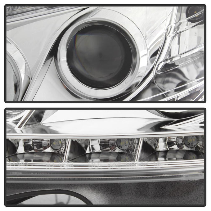 DRL Chrome Projector Headlights <br>08-11 Mercedes-Benz C63 AMG C300 C350, 08-09 C230 C280