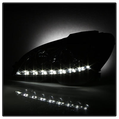 DRL Chrome Projector Headlights <br>08-11 Mercedes-Benz C63 AMG C300 C350, 08-09 C230 C280