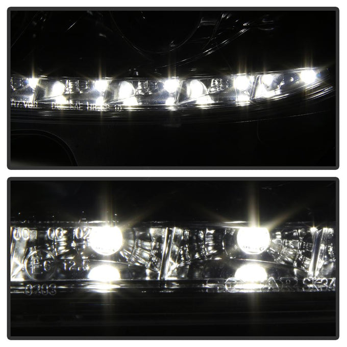 DRL Chrome Projector Headlights <br>08-11 Mercedes-Benz C63 AMG C300 C350, 08-09 C230 C280