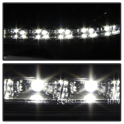 DRL Black Projector Headlights <br>08-11 Mercedes-Benz C63 AMG C300 C350, 08-09 C230 C280