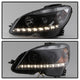 DRL Black Projector Headlights <br>08-11 Mercedes-Benz C63 AMG C300 C350, 08-09 C230 C280