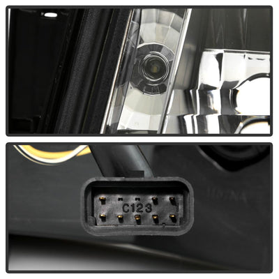 LED Halo Black DRL Projector Headlights <br>03-06 Cadillac Escalade Escalade EXT Escalade ESV