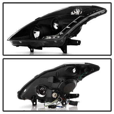 DRL Black Projector Headlights <br>06-08 Nissan 350Z