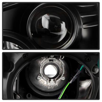 DRL Black Projector Headlights <br>06-08 Nissan 350Z
