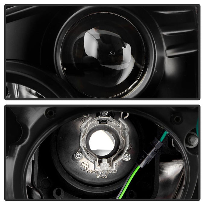 DRL Black Projector Headlights <br>06-08 Nissan 350Z