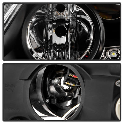 DRL Black Projector Headlights <br>06-08 Nissan 350Z