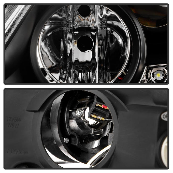DRL Black Projector Headlights <br>06-08 Nissan 350Z