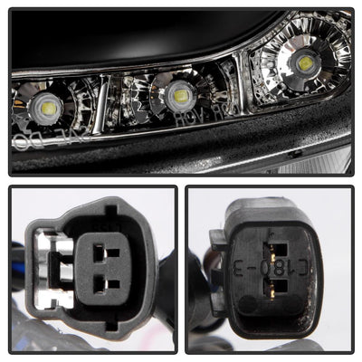 DRL Black Projector Headlights <br>06-08 Nissan 350Z