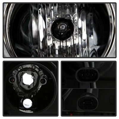 LED Halo Chrome Projector Headlights 1PC <br>02-05 BMW 325i 325xi 330i 330xi 320i