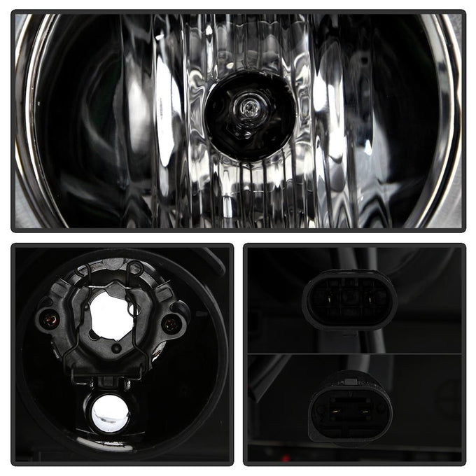 LED Halo Chrome Projector Headlights 1PC <br>02-05 BMW 325i 325xi 330i 330xi 320i