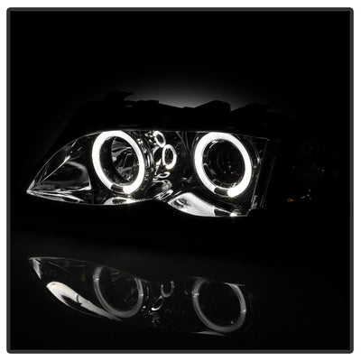 LED Halo Chrome Projector Headlights 1PC <br>02-05 BMW 325i 325xi 330i 330xi 320i