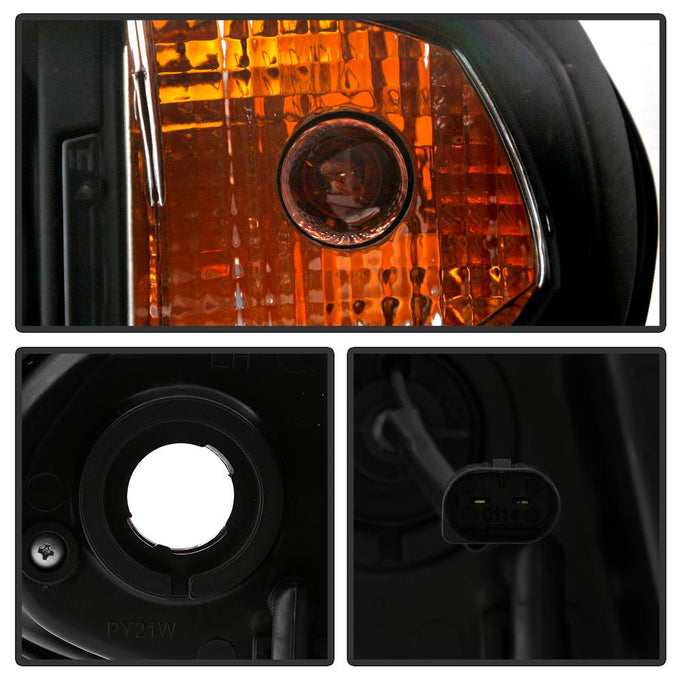 LED Halo Black Projector Headlights 1PC <br>02-05 BMW 325i 325xi 330i 330xi 320i