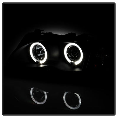 LED Halo Black Projector Headlights 1PC <br>02-05 BMW 325i 325xi 330i 330xi 320i