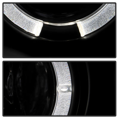 LED Halo Black Projector Headlights 1PC <br>02-05 BMW 325i 325xi 330i 330xi 320i