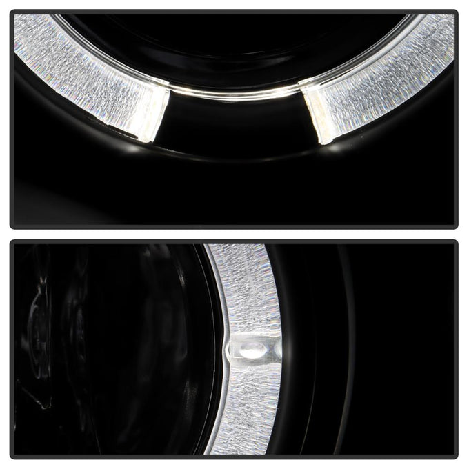 LED Halo Black Projector Headlights 1PC <br>02-05 BMW 325i 325xi 330i 330xi 320i