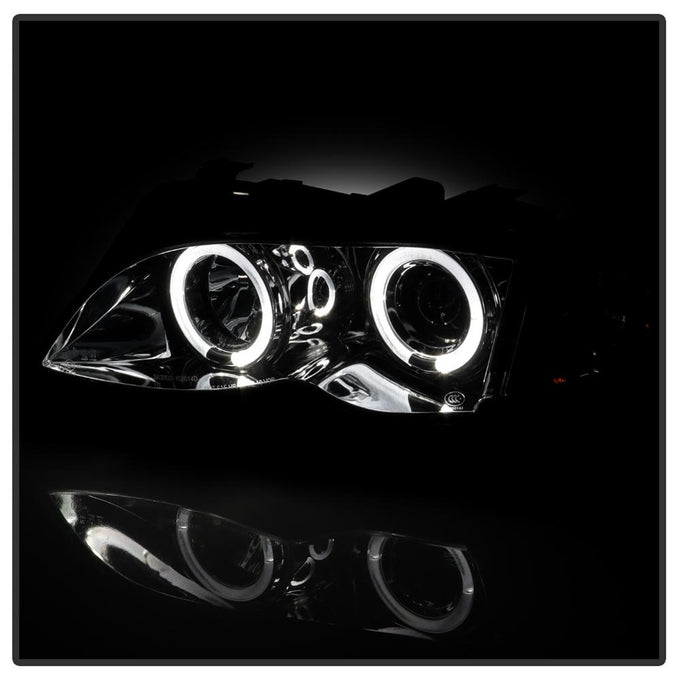 LED Halo Smoke Projector Headlights 1PC <br>02-05 BMW 325i 325xi 330i 330xi 320i