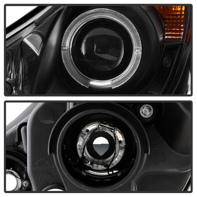 LED Halo Black DRL Projector Headlights <br>11-13 Hyundai Sonata