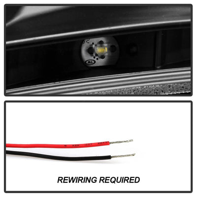 LED Halo Black DRL Projector Headlights <br>11-13 Hyundai Sonata