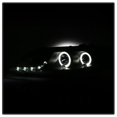LED Halo Black DRL Projector Headlights <br>03-05 Mazda 6