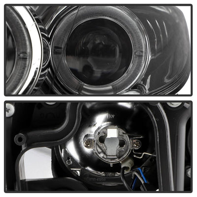 LED Halo Smoke DRL Projector Headlights <br>03-05 Mazda 6