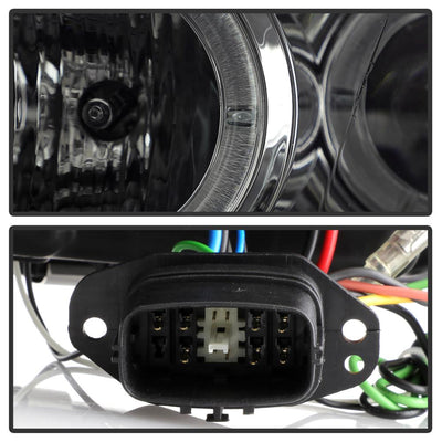 LED Halo Smoke DRL Projector Headlights <br>03-05 Mazda 6