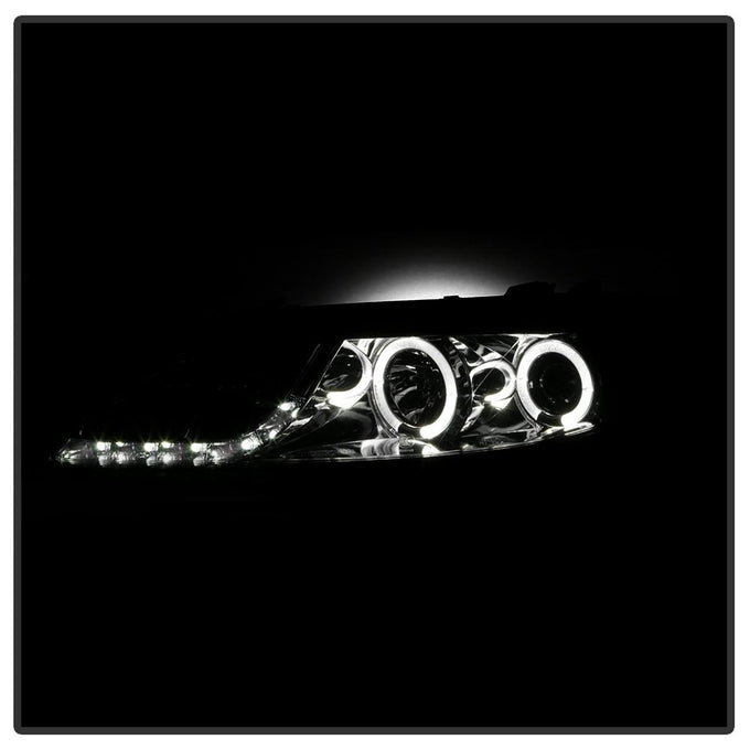 LED Halo Smoke DRL Projector Headlights <br>03-05 Mazda 6