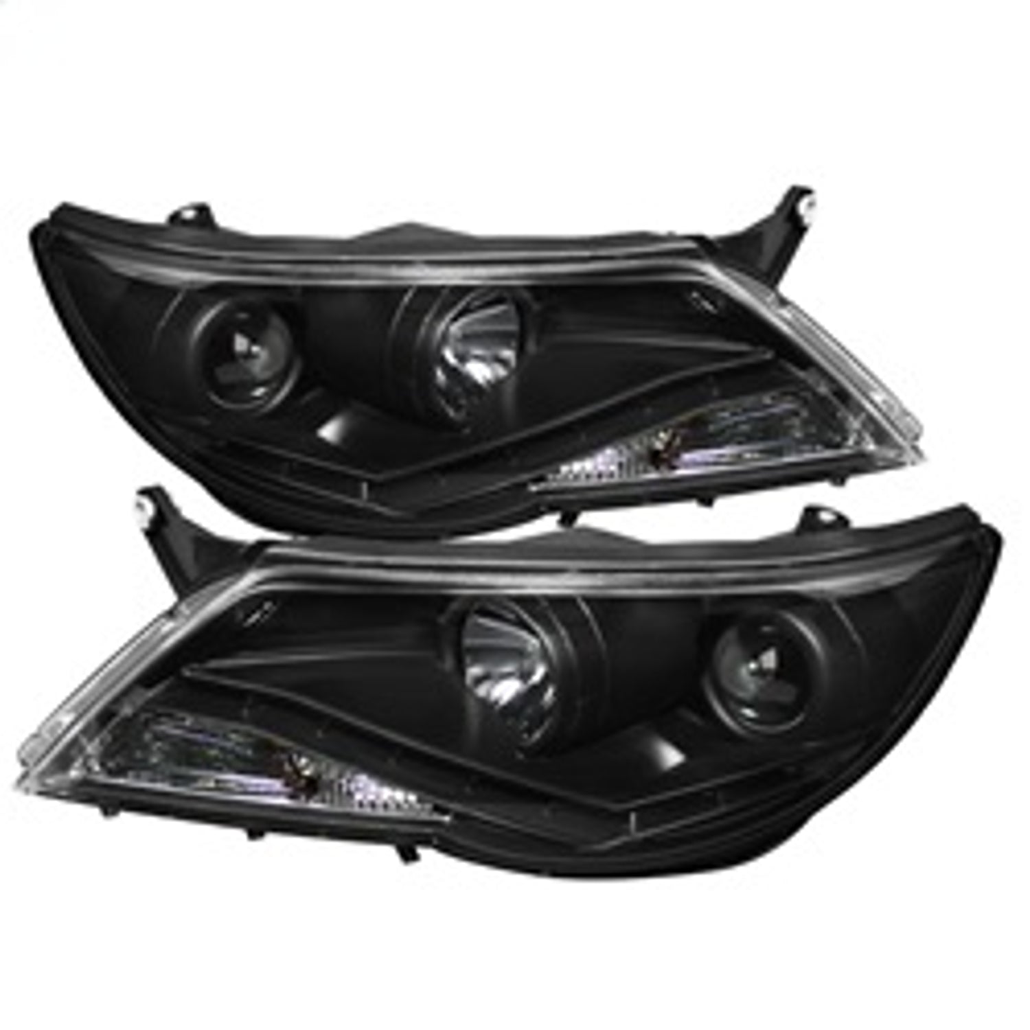 DRL Black Projector Headlights <br>09-11 Volkswagen Tiguan