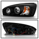 LED Halo Black DRL Projector Headlights <br>04-07 Chevrolet Malibu