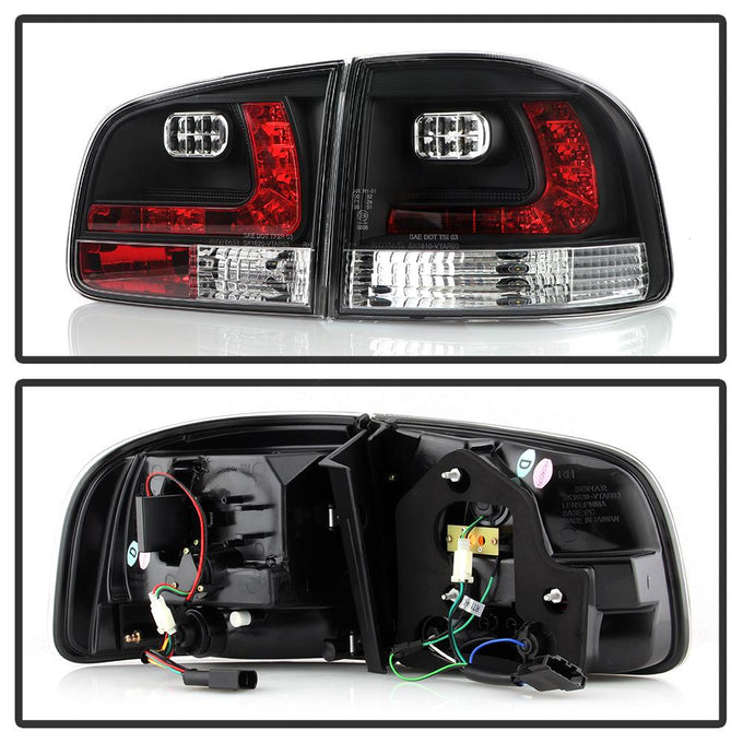 Black LED Tail Lights <br>04-07 Volkswagen Touareg