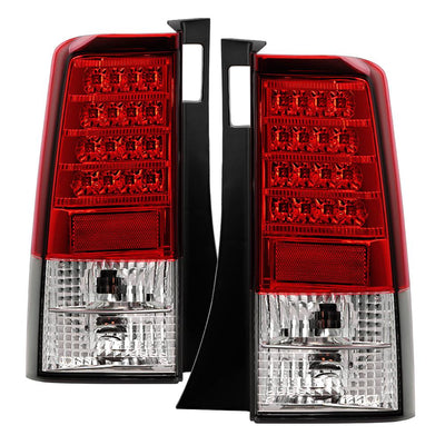 Version 2 Red Clear LED Tail Lights <br>04-06 Scion xB