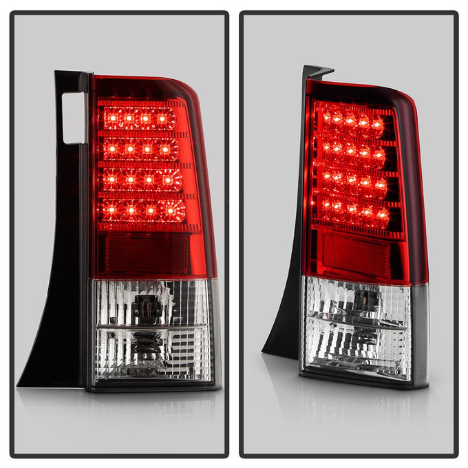 Version 2 Red Clear LED Tail Lights <br>04-06 Scion xB